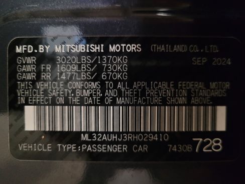 Used 2024 Mitsubishi Mirage ES FWD image 33