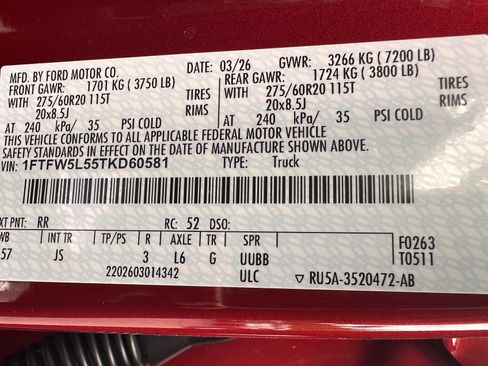 Certified 2026 Ford F150 Lariat w/ Equipment Group 501A Mid AWD/4WD image 31