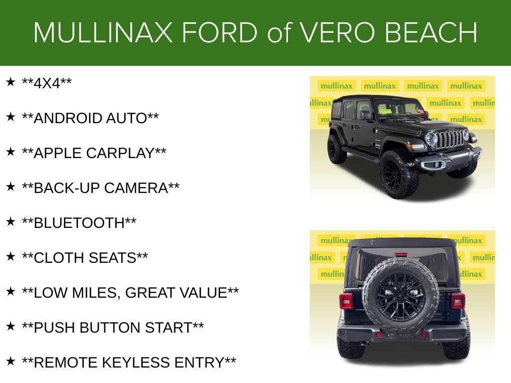 Used 2024 Jeep Wrangler Unlimited Sahara w/ Technology Group AWD/4WD image 12