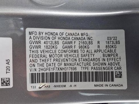 Used 2022 Honda Civic EX image 30