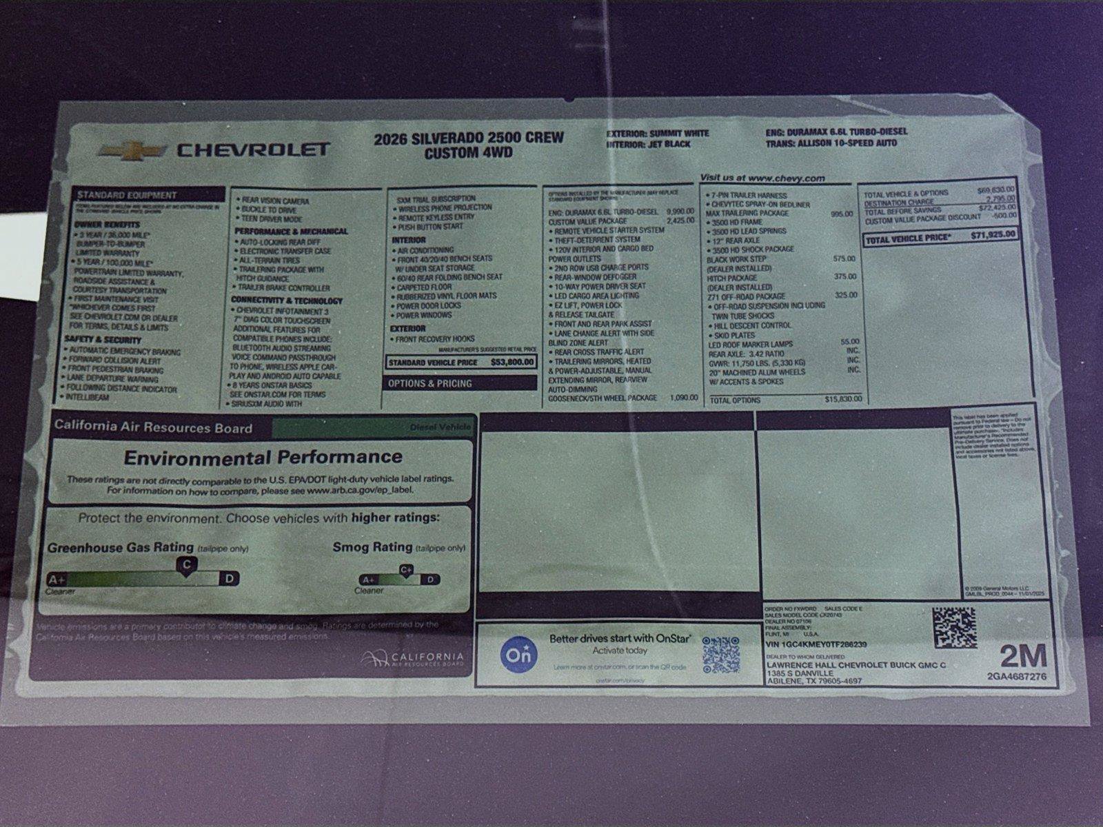 New 2026 Chevrolet Silverado 2500 Custom w/ Custom Value Package AWD/4WD image 20
