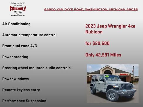 Used 2023 Jeep Wrangler Unlimited Rubicon 4xe w/ Cold Weather Group AWD/4WD image 15