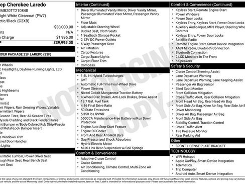 New 2026 Jeep Cherokee Laredo AWD/4WD image 21
