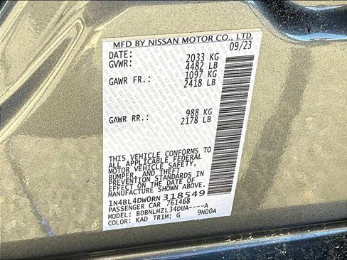 New 2024 Nissan Altima 2.5 SV image 16