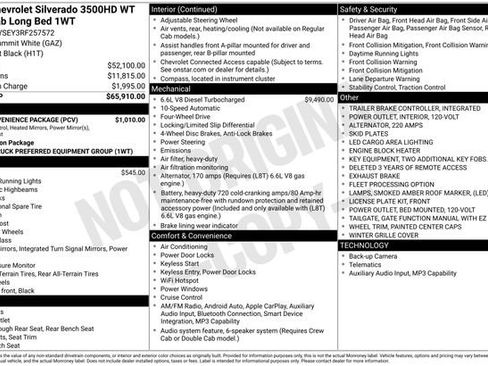 Used 2024 Chevrolet Silverado 3500 W/T w/ WT Convenience Package image 32