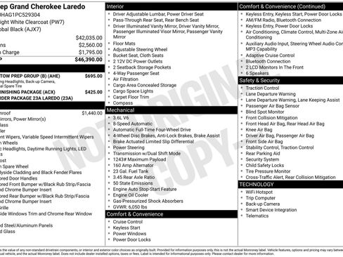 Used 2023 Jeep Grand Cherokee Laredo w/ Trailer Tow Prep Group (B) AWD/4WD image 3