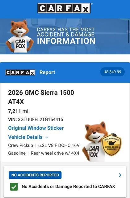 Used 2026 GMC Sierra 1500 AT4X AWD/4WD image 8