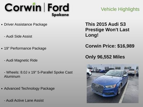 Used 2015 Audi S3 Prestige image 6