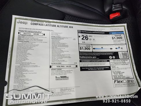 New 2026 Jeep Compass Latitude w/ Quick Order Package 29K image 36
