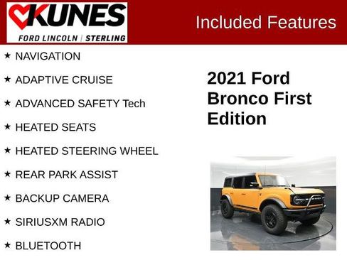 Certified 2021 Ford Bronco First Edition AWD/4WD image 2