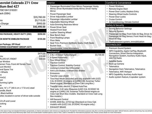 Used 2017 Chevrolet Colorado Z71 AWD/4WD image 1