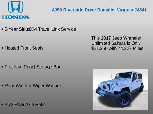 Used 2017 Jeep Wrangler Unlimited Sahara w/ Connectivity Group image 33