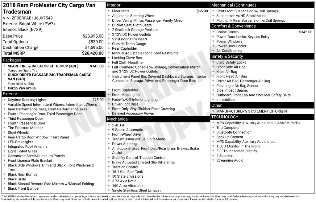 Used 2018 RAM ProMaster City Tradesman FWD image 5