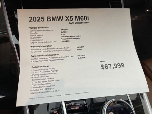 Certified 2025 BMW X5 M60i image 18