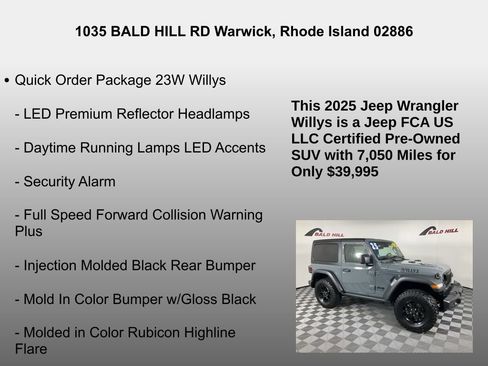 Certified 2025 Jeep Wrangler Willys image 20