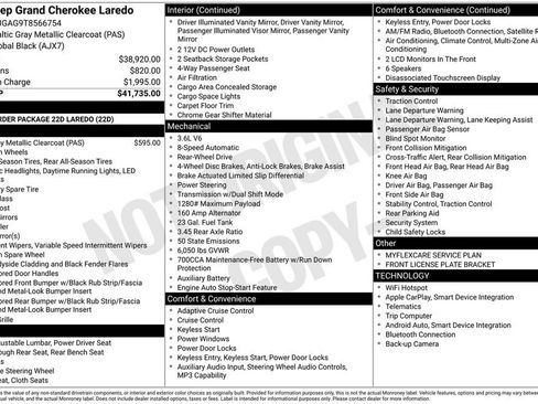 New 2026 Jeep Grand Cherokee Laredo RWD image 38