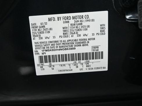 Certified 2022 Ford Explorer XLT w/ Equipment Group 202A AWD/4WD image 37