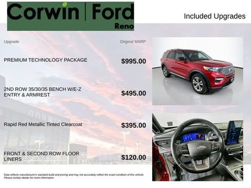 Used 2020 Ford Explorer Platinum w/ Premium Technology Package AWD/4WD image 3