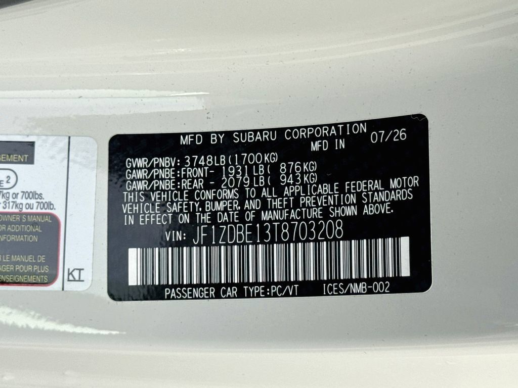 New 2026 Subaru BRZ Limited RWD image 39