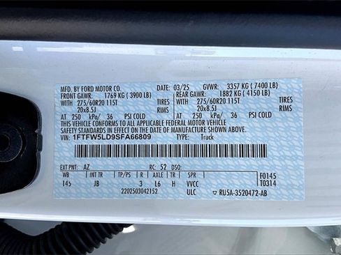 New 2025 Ford F150 Lariat w/ Equipment Group 501A Mid image 13