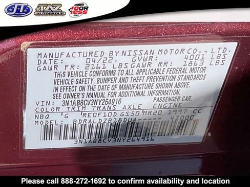Used 2022 Nissan Sentra SV w/ Electronics Package FWD image 18