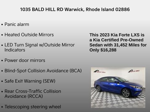 Certified 2023 Kia Forte LXS w/ LXS Technology Package image 20