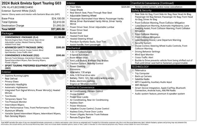 Used 2024 Buick Envista Sport Touring w/ Convenience I Package FWD image 4