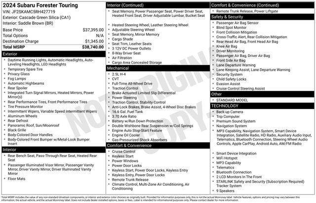 Certified 2024 Subaru Forester Touring AWD/4WD image 3