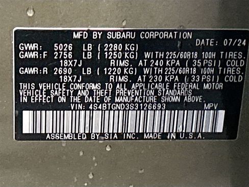 Used 2025 Subaru Outback Limited XT w/ Popular Package #2 image 34