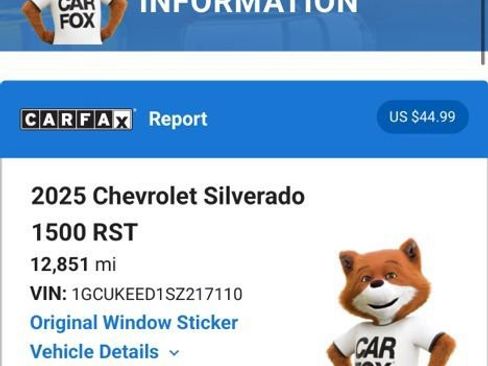 Used 2025 Chevrolet Silverado 1500 RST w/ Convenience Package II AWD/4WD image 7