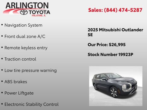 Used 2025 Mitsubishi Outlander SE image 3