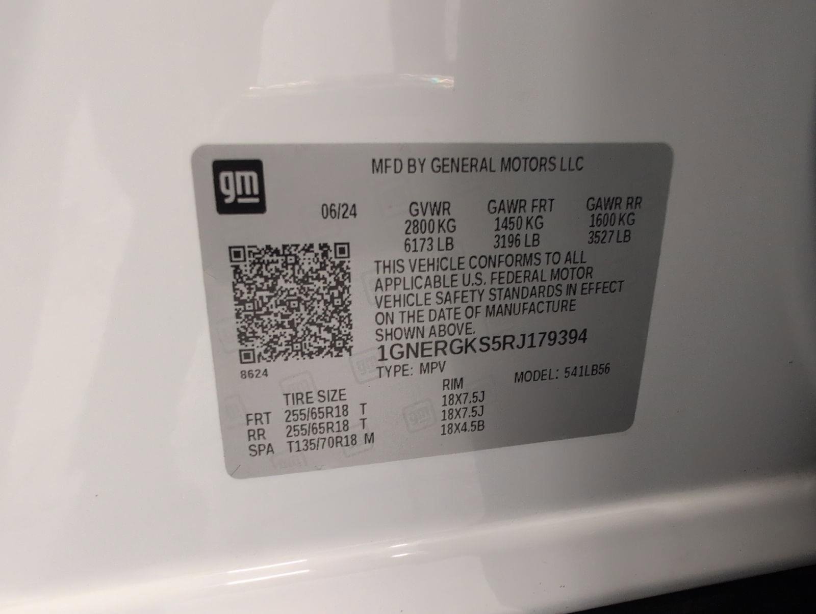 Certified 2024 Chevrolet Traverse LT w/ LPO, Floor Liner Package FWD image 26