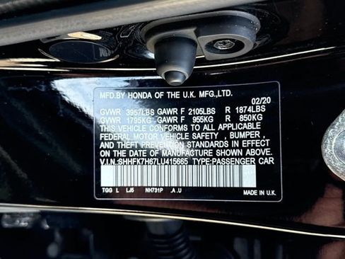 Used 2020 Honda Civic EX image 23