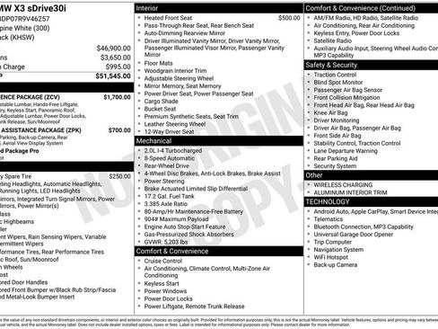 Certified 2024 BMW X3 sDrive30i w/ Convenience Package RWD image 7