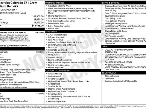 Certified 2023 Chevrolet Colorado Z71 w/ Z71 Convenience Package 2 AWD/4WD image 4