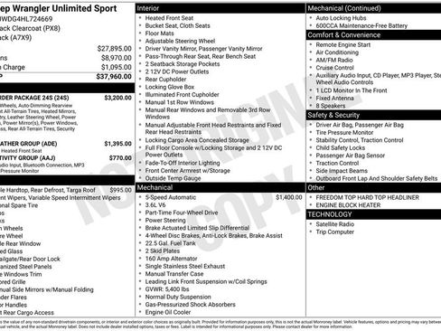 Used 2017 Jeep Wrangler Unlimited Sport w/ Quick Order Package 24S image 5