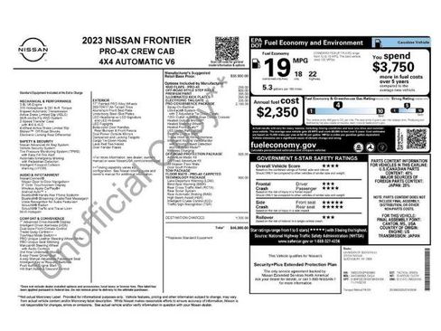 Certified 2023 Nissan Frontier PRO-4X w/ Pro Convenience Package AWD/4WD image 6
