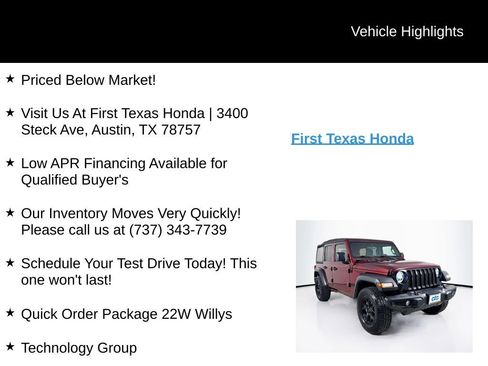 Used 2021 Jeep Wrangler Unlimited Sport AWD/4WD image 10
