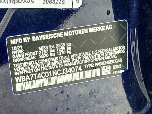 Used 2022 BMW 740i xDrive 740i xDrive w/ Luxury Rear Seating Package image 35