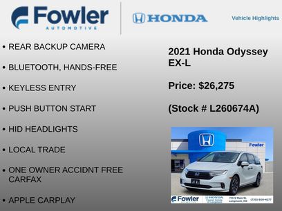 Used 2021 Honda Odyssey EX-L