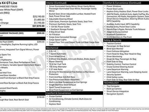 New 2025 Kia K4 GT-Line w/ GT-Line Sunroof Package image 7