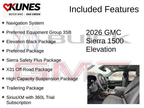 New 2026 GMC Sierra 1500 Elevation w/ Preferred Package AWD/4WD image 2