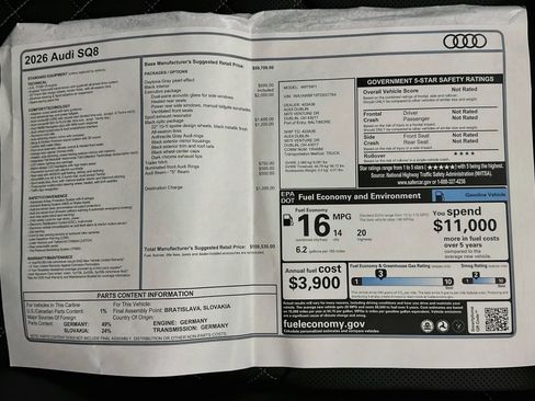New 2026 Audi SQ8 Premium Plus AWD/4WD image 47