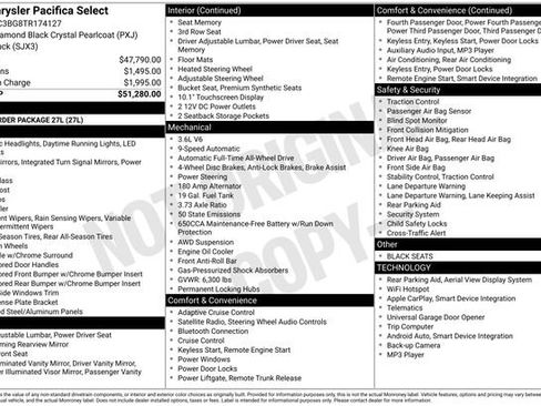 New 2026 Chrysler Pacifica Select AWD/4WD image 17