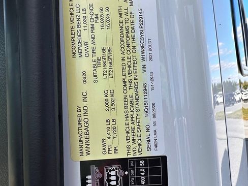 Certified 2020 Mercedes-Benz Sprinter 3500 image 54