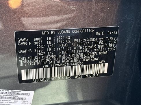 Used 2023 Subaru Ascent Limited AWD/4WD image 39