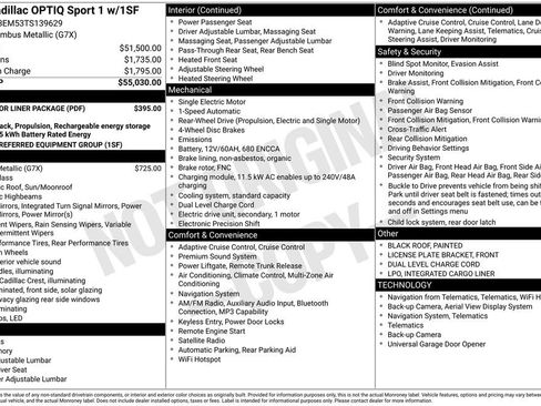 New 2026 Cadillac Optiq Sport 1 w/ LPO, Floor Liner Package image 45