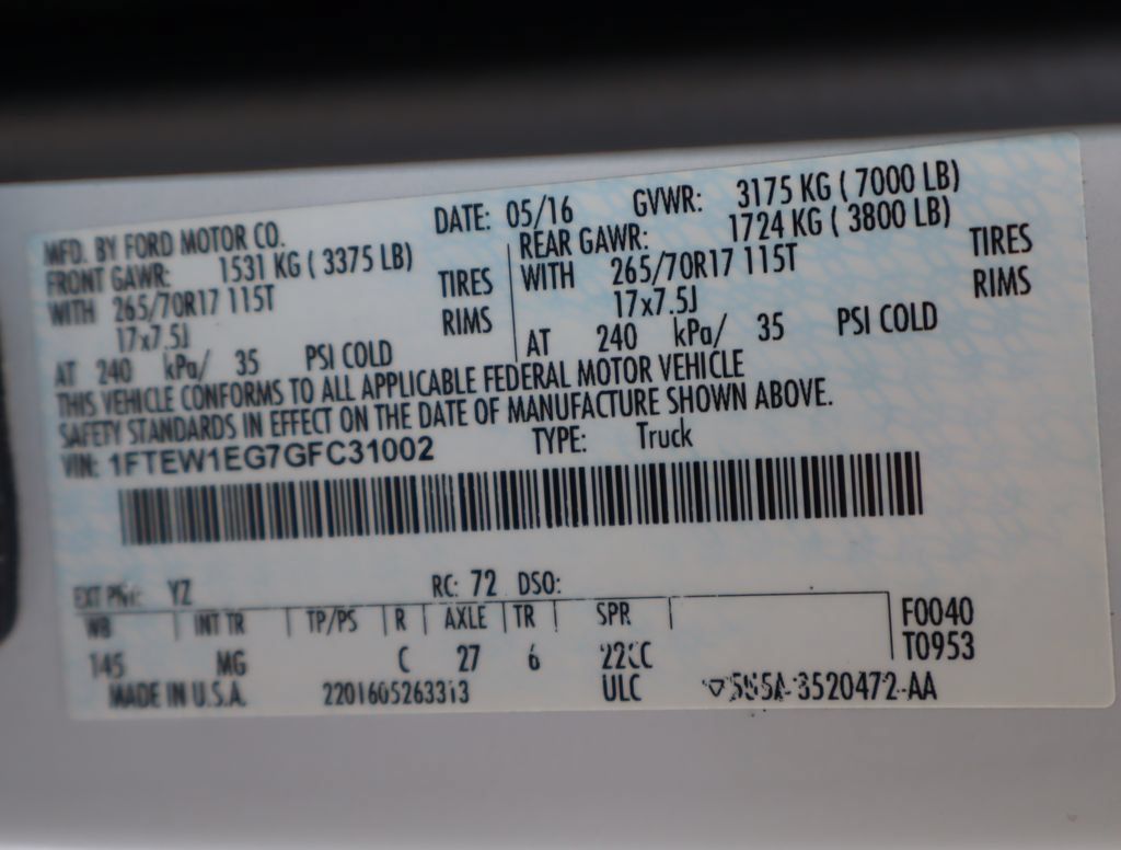 Used 2016 Ford F150 XLT AWD/4WD image 53