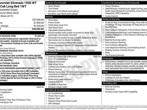 New 2024 Chevrolet Silverado 1500 W/T w/ WT Value Package image 11