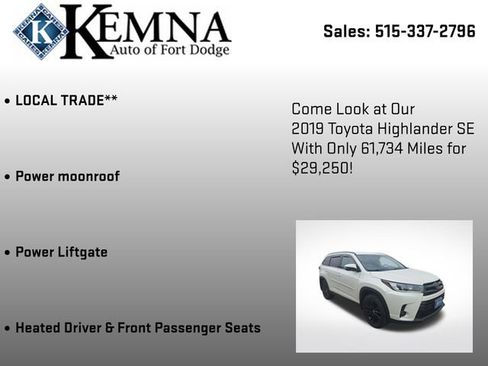 Used 2019 Toyota Highlander SE image 7